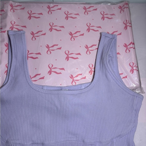 PINK Victoria's Secret Ribbed Fitted Tank Top Pink Red - Picture 4 of 8